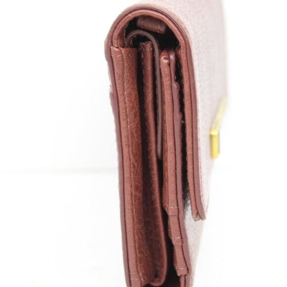 Fossil Brown Pebbled Leather;  Faux Tortoise Shell Full Size Large Wallet Clutch - Picture 3 of 9